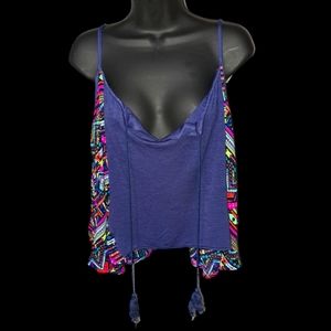 Beautiful,multi colored, batwing  sleeved alluvial  blouse